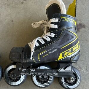 CCM Super Tacks Kids Roller Skates - Black and Yellow